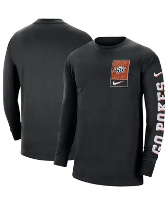Men's Nike Black Oklahoma State Cowboys Seasonal Max90 2-Hit Long Sleeve T-shirt