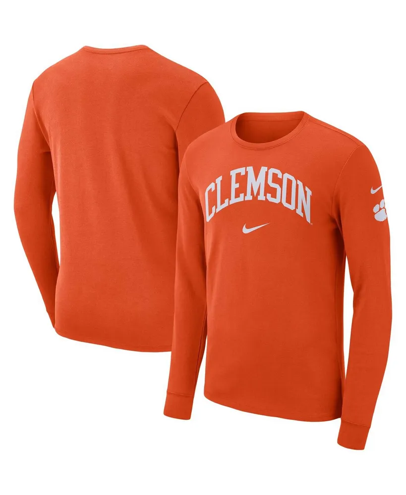 Men's Nike Orange Clemson Tigers Arch 2-Hit Long Sleeve T-shirt