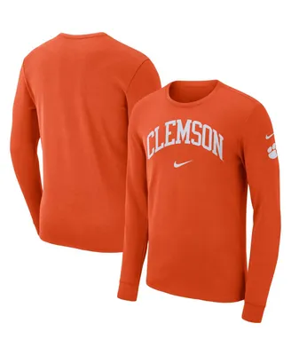 Men's Nike Orange Clemson Tigers Arch 2-Hit Long Sleeve T-shirt