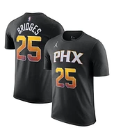 Men's Jordan Mikal Bridges Black Phoenix Suns 2022/23 Statement Edition Name and Number T-shirt