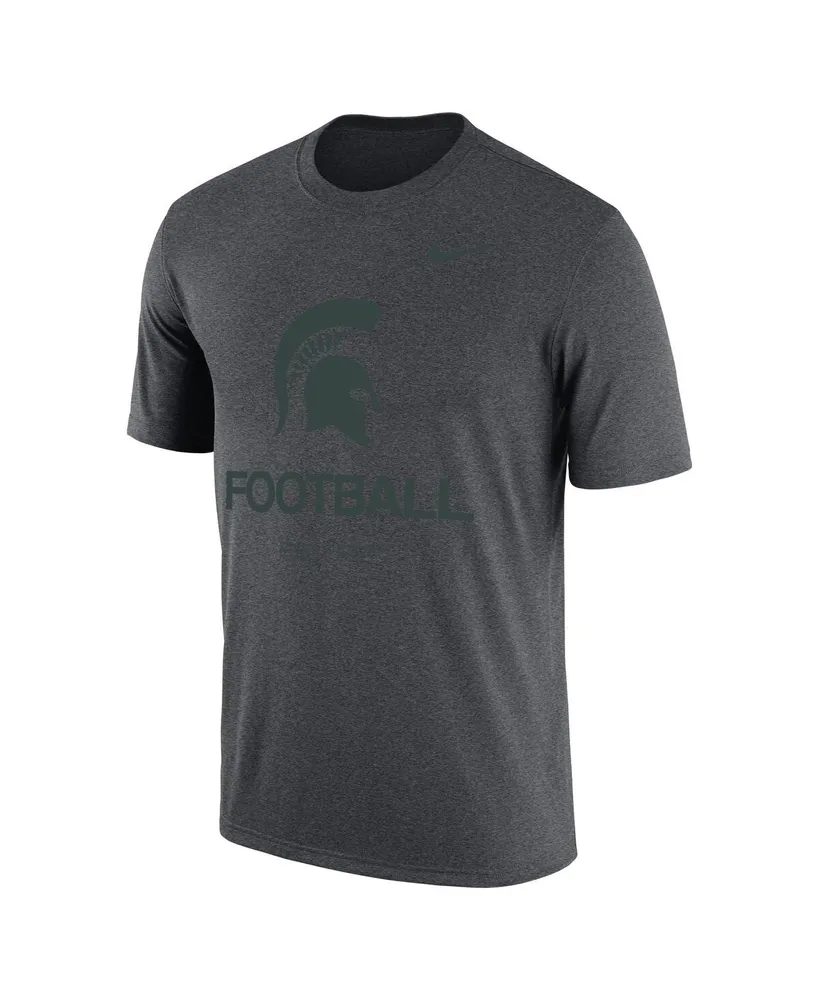 Men's Nike Heathered Charcoal Michigan State Spartans Team Football Legend T-shirt
