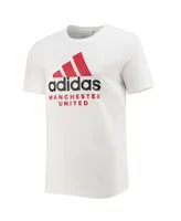 Men's adidas White Manchester United Dna Logo T-shirt