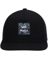 Big Boys Rvca Black Atw Print Trucker Snapback Hat