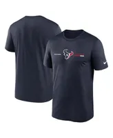 Men's Nike Navy Houston Texans Horizontal Lockup Legend T-shirt