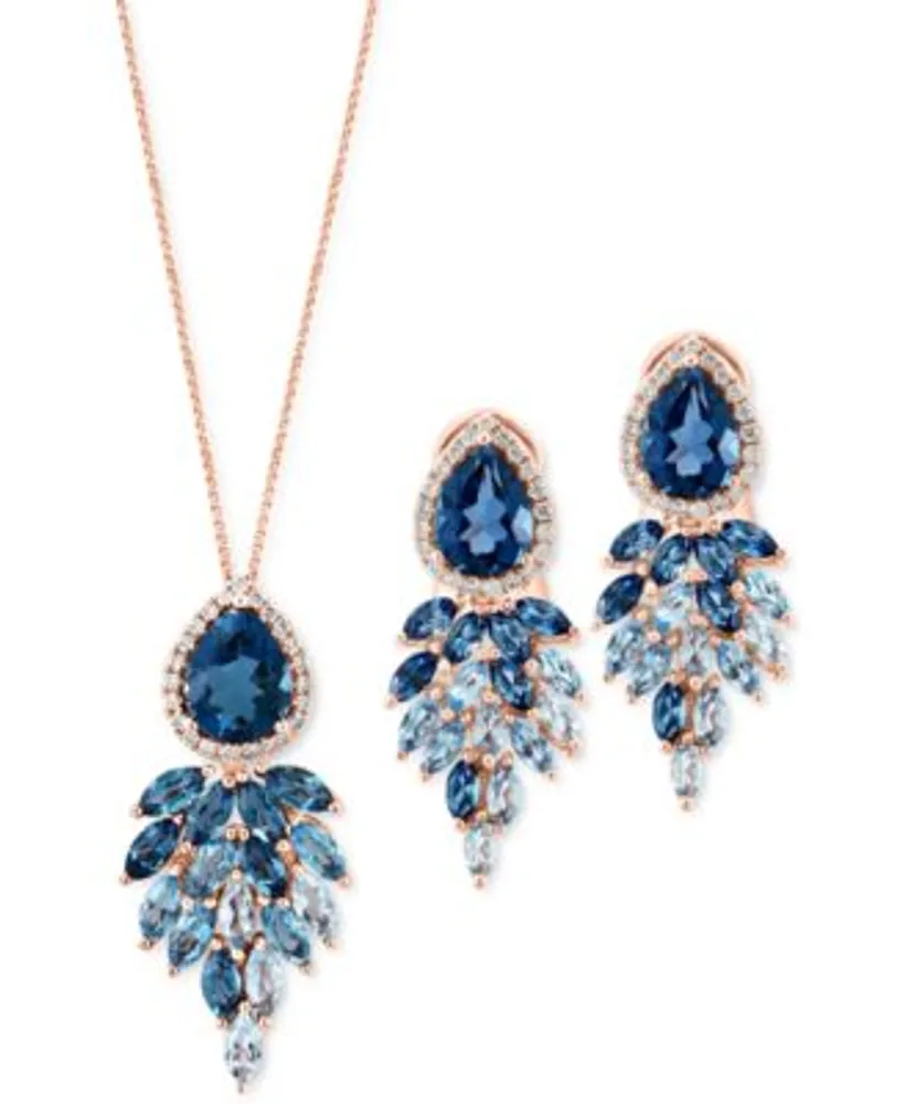 Gem Stone King Sterling Silver Swiss Blue Topaz Pendant Earrings Set (3.15  cttw, With 18 Inch Silver Chain) : Amazon.com.au: Clothing, Shoes &  Accessories