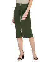 I.n.c. International Concepts Women's Ponte Zip-Front Pencil Skirt