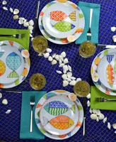 Euro Ceramica Fresh Catch 12 Piece Dinnerware Set, Service for 4