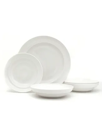 Euro Ceramica White Essential Pasta Bowls and Serve Set