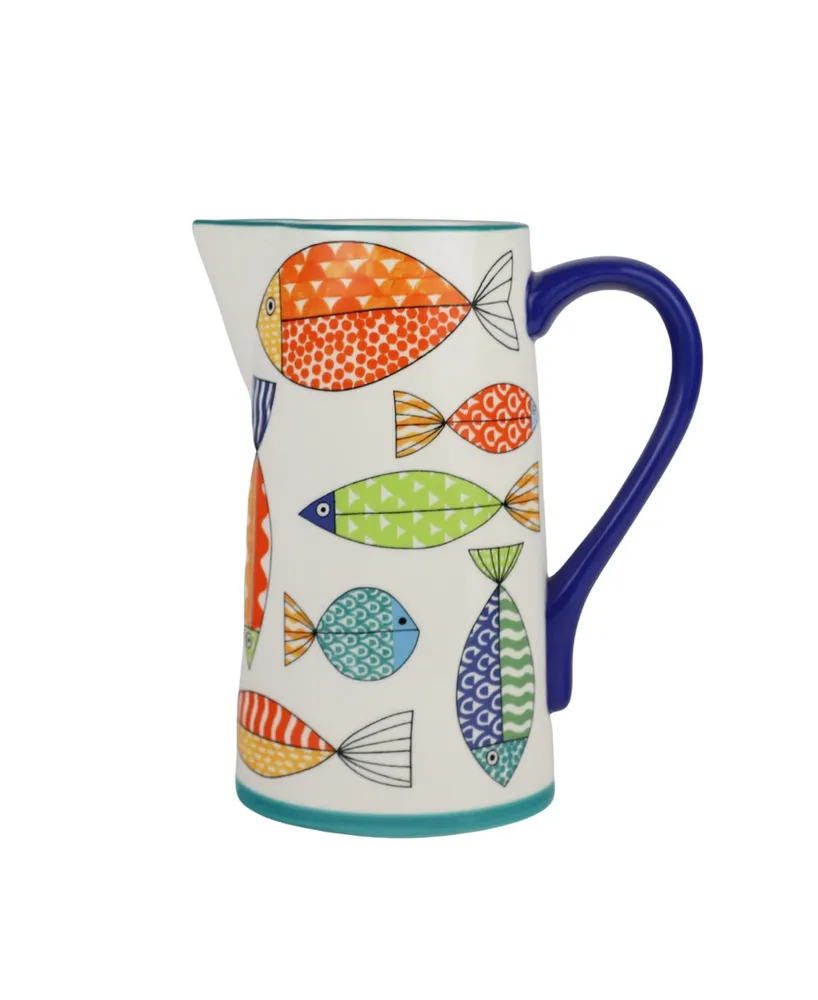 Euro Ceramica Fresh Catch Pitcher, 84 oz