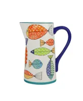 Euro Ceramica Fresh Catch Pitcher, 84 oz