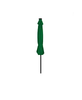 9 ft. Patio Solar Power Led lights Market Umbrella with Black Round Base