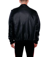 Members Only Big & Tall Faux Leather Iconic Racer Jacket