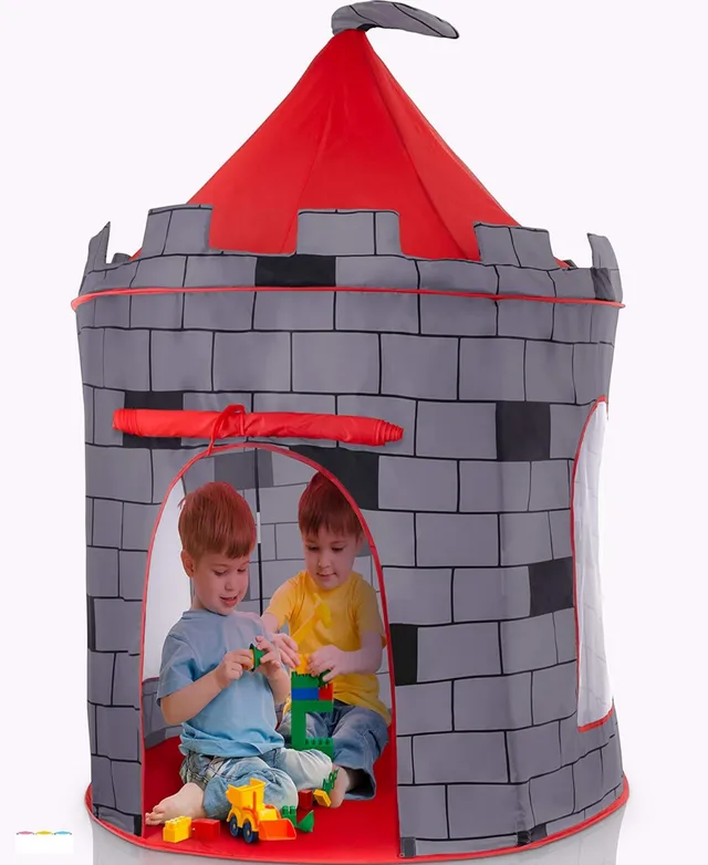 Costway Kids Canvas Play Tent Foldable Playhouse Toys for Indoor Outdoor