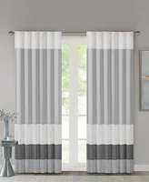 Madison Park Amherst Polyoni Pintuck Curtain Panel, 50"W x 84"L