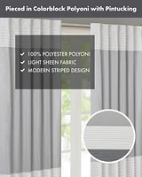 Madison Park Amherst Polyoni Pintuck Curtain Panel, 50"W x 84"L