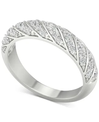 Forever Grown Diamonds Lab Grown Diamond Band (3/8 ct. t.w.) in Sterling Silver