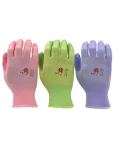 G & F Products Nitrile Coated Women's Garden Gloves, 6 Pairs - Assorted Pre