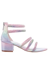 Nina Little Girls Sparklar Ankle Strap Zipper Closure Sandals