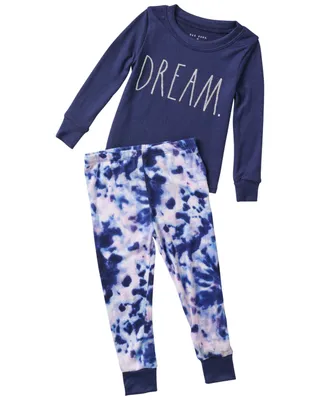 Toddler, Child Girls Dream Hacci Long Sleeve Top and Jogger Printed Pajama Set