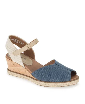 Baretraps Women's Odetta Peep Toe Espadrille Wedge Sandals