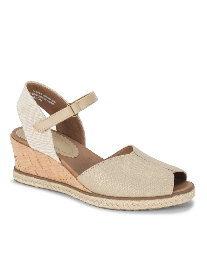 Baretraps Women's Odetta Peep Toe Espadrille Wedge Sandals