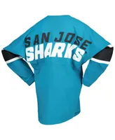 Women's Fanatics Teal San Jose Sharks Jersey Long Sleeve T-shirt