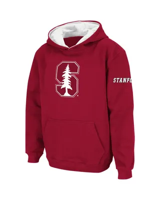 Big Boys Colosseum Cardinal Stanford Logo Pullover Hoodie