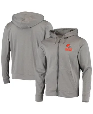 Men's Heathered Gray Cleveland Browns Maverick Thermal Henley Long Sleeve  T-Shirt