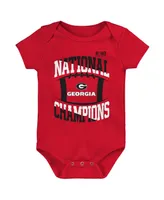 Newborn Boys and Girls Red Georgia Bulldogs College Football Playoff 2022 National Champions Bodysuit