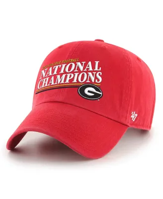 Men's '47 Brand Red Georgia Bulldogs College Football Playoff 2022 National Champions Slant Clean Up Adjustable Hat