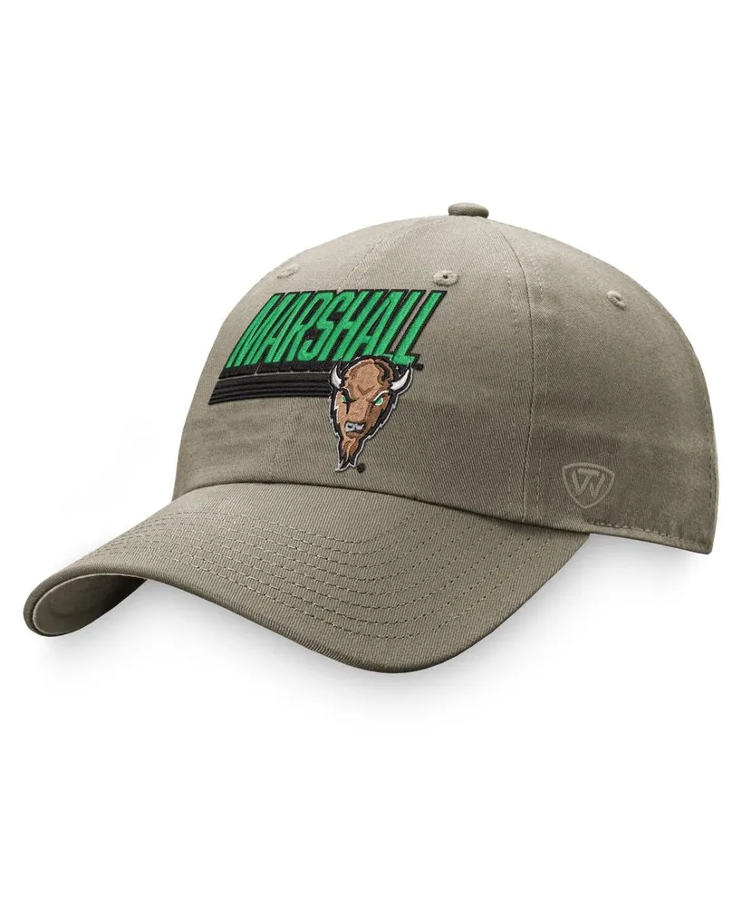 Men's Top of the World Khaki Marshall Thundering Herd Slice Adjustable Hat