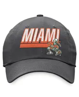 Men's Top of the World Charcoal Miami Hurricanes Slice Adjustable Hat