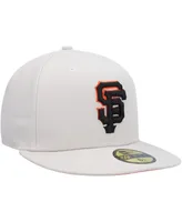 Men's New Era Khaki San Francisco Giants Stone Dim Undervisor 59Fifty Fitted Hat