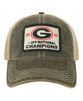 Men's Legacy Athletic Black Georgia Bulldogs College Football Playoff 2022 National Champions Lockup Patch Trucker Adjustable Hat