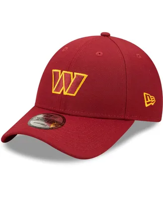 Men's New Era Burgundy Washington Commanders Logo Essential 9Forty Adjustable Hat