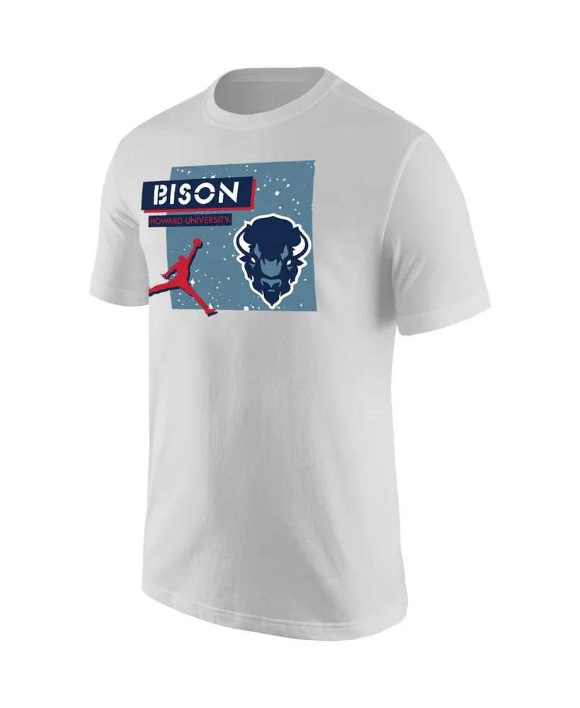 Men's Jordan White Howard Bison Jumpman Core T-shirt