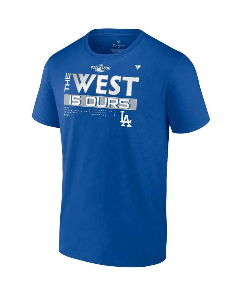 Men's Fanatics Royal Los Angeles Dodgers 2022 Nl West Division Champions Locker Room Big and Tall T-shirt