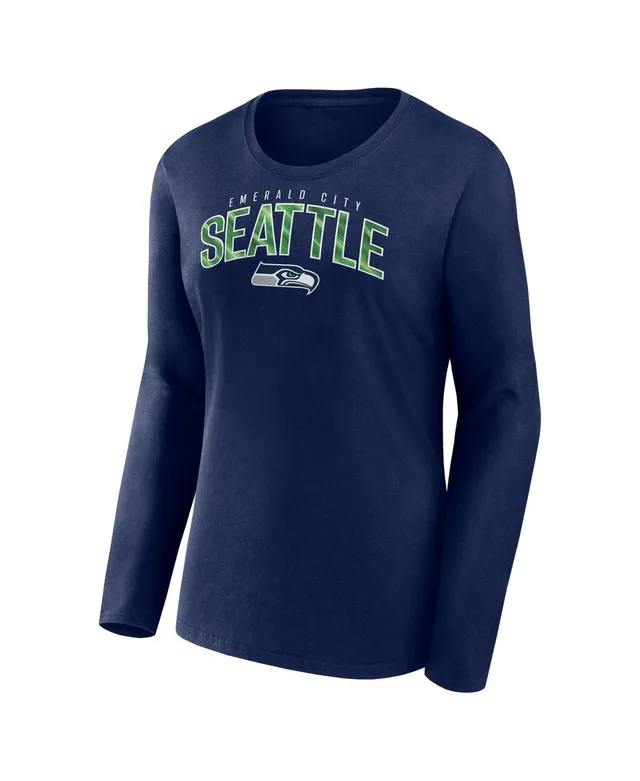 Fanatics Branded College Navy Seattle Seahawks Plus Size Original State Lace-Up T-Shirt