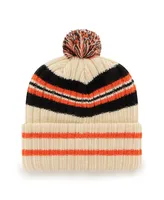 Men's '47 Brand Natural San Francisco Giants Home Patch Cuffed Knit Hat with Pom