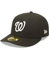 Men's New Era Washington Nationals Black and White Low Profile 59FIFTY Fitted Hat