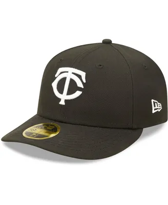 Men's New Era Minnesota Twins Black and White Low Profile 59FIFTY Fitted Hat