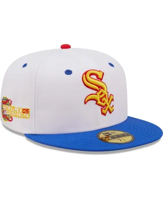 Men's New Era White, Royal Chicago White Sox 2005 World Series Cherry Lolli 59Fifty Fitted Hat