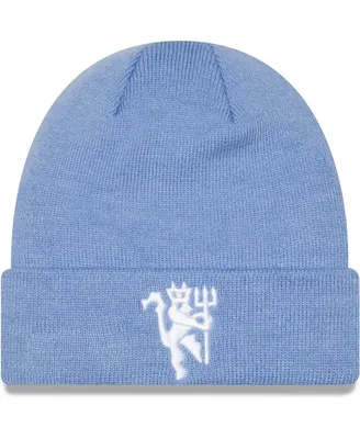 Men's New Era Blue Manchester United Seasonal Cuffed Knit Hat