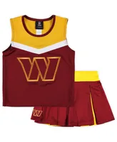 Big Girls Burgundy Washington Commanders Spirit Cheerleader Two-Piece Set