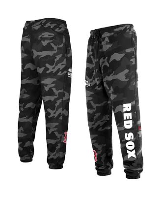 Men's New Era Black Boston Red Sox Camo Jogger Pants