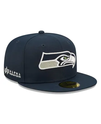 Men's New Era x Alpha Industries College Navy Seattle Seahawks 59FIFTY Fitted Hat