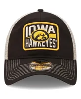 Men's New Era Black, Natural Iowa Hawkeyes Devoted 9TWENTY Adjustable Hat