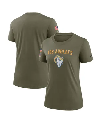 Women's Nike Olive Los Angeles Rams 2022 Salute To Service Legend T-shirt
