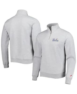 Men's Heather Gray Ucla Bruins Stack Essential Fleece Quarter-Zip Sweatshirt