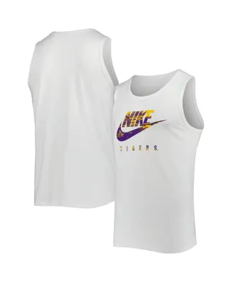 Men's Nike White Lsu Tigers Spring Break Futura Performance Tank Top